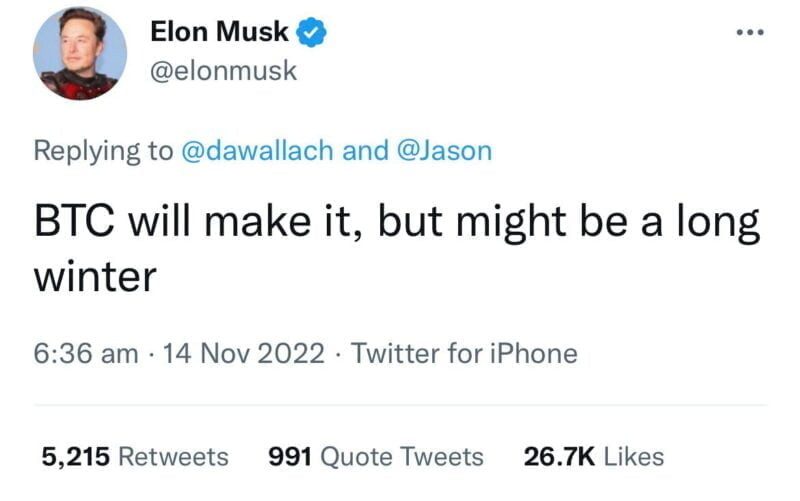 Elon musk on bitcoin